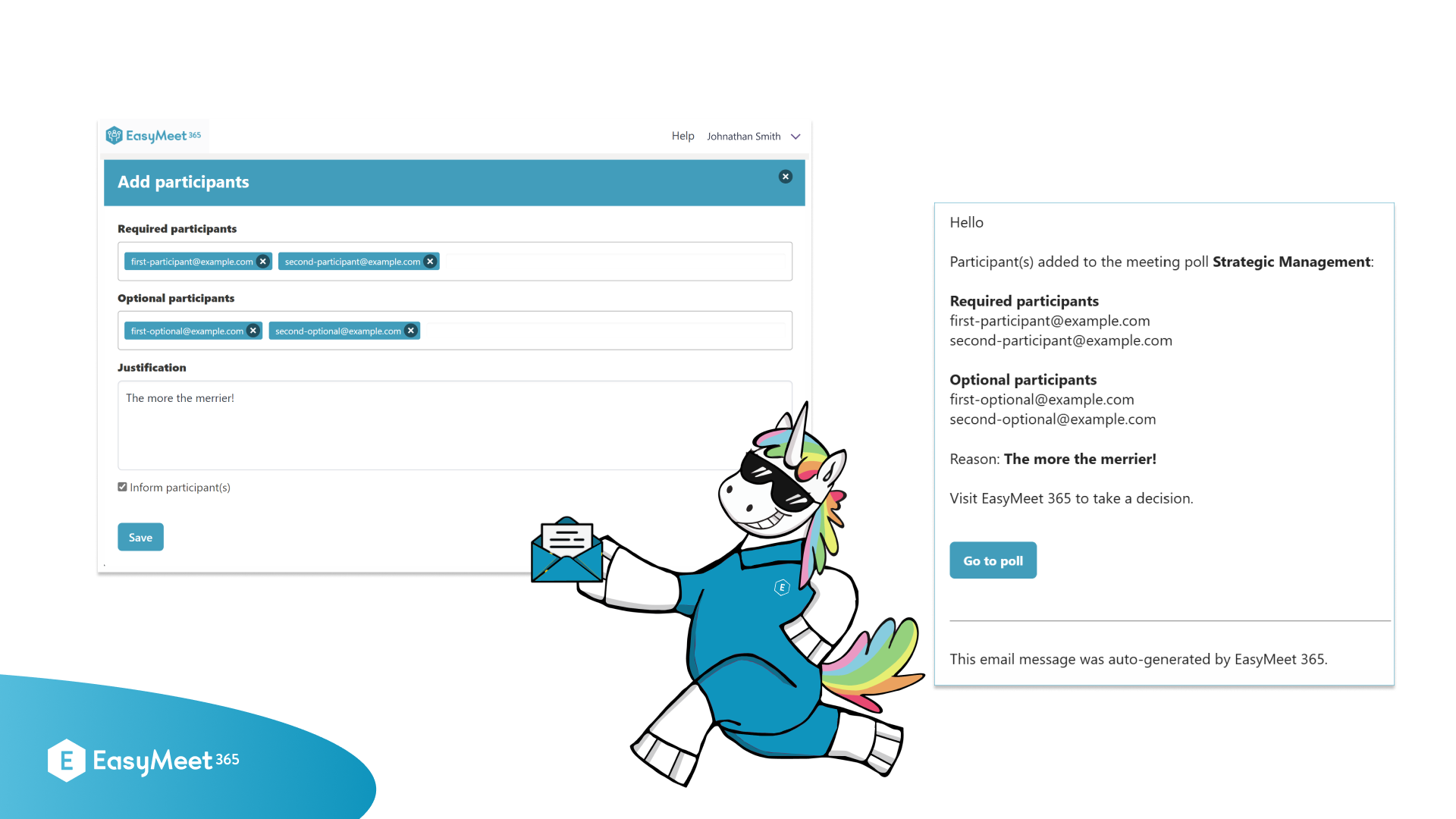 EasyMeet 365 – Consolidated Updates and Justification Comments